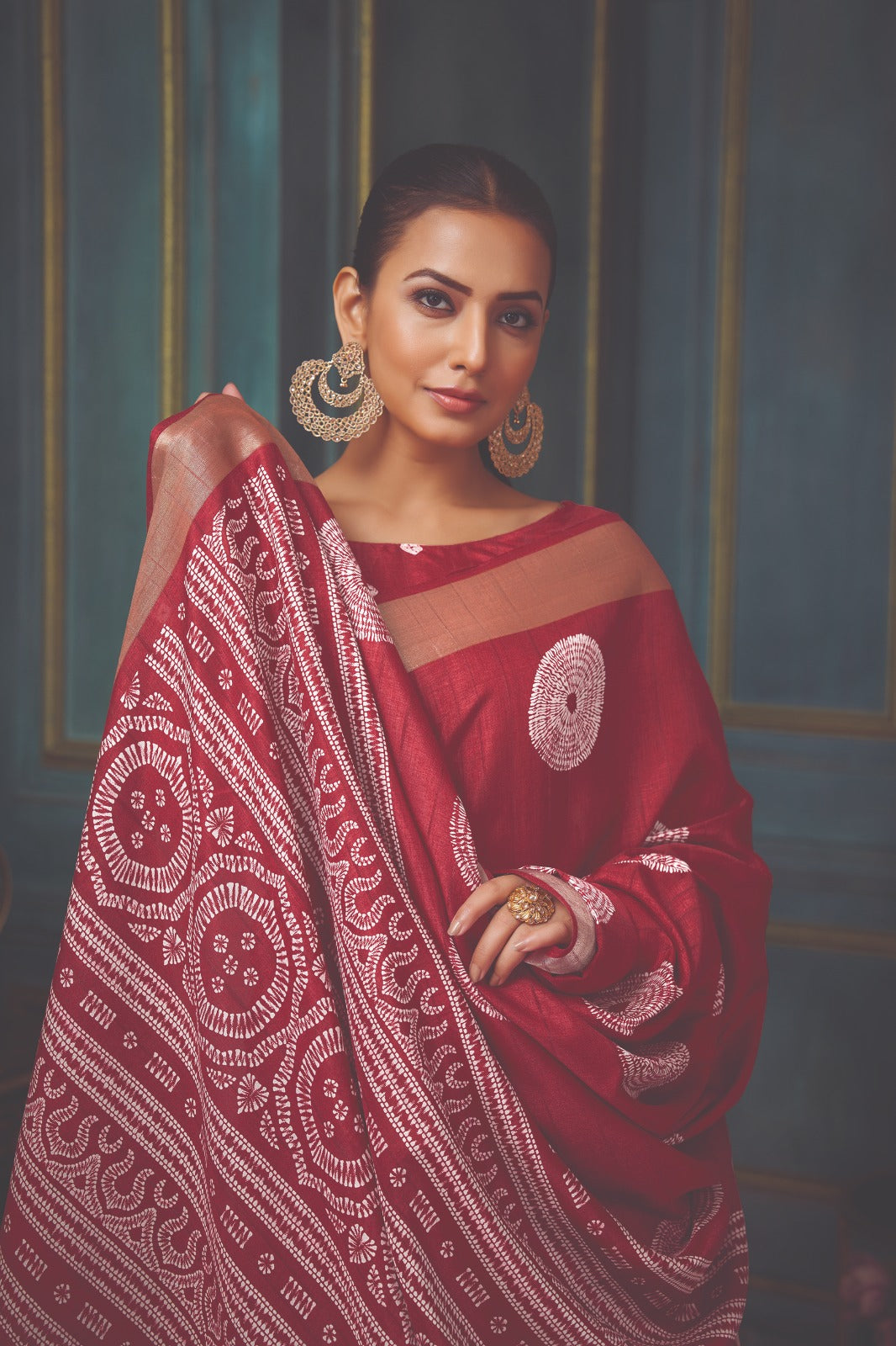 Red Art silk Zari woven silk saree